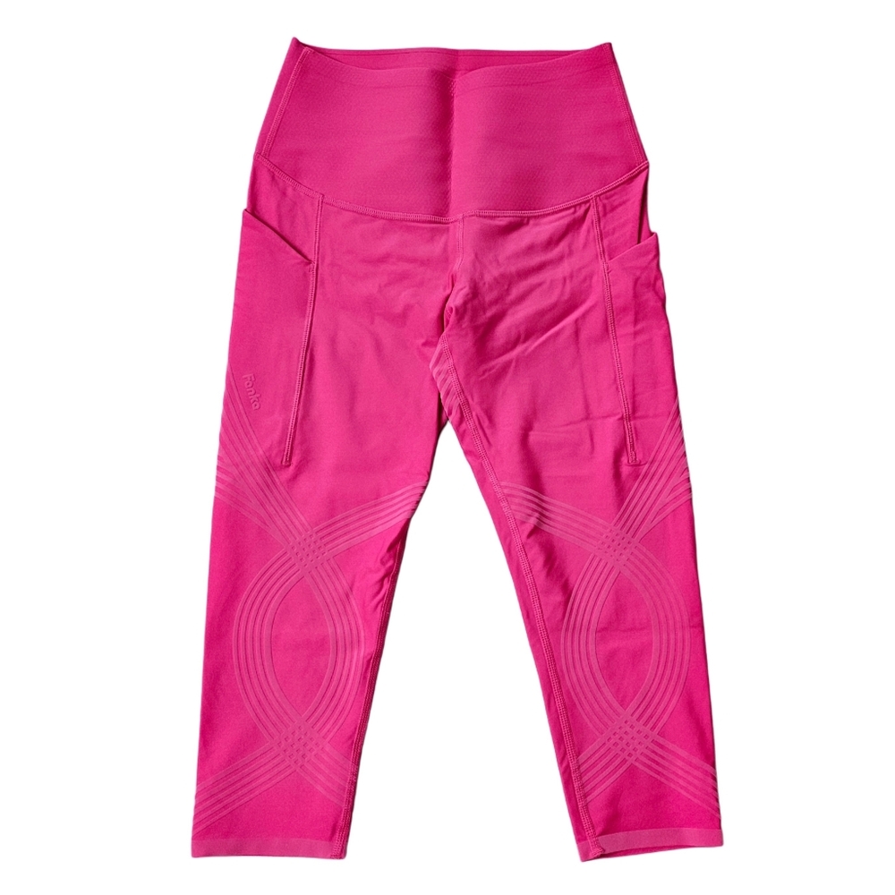 ❤️VALENTINE SPECIAL❤️FANKA Body Sculpt Side Pocket Capri Leggings In Magenta - Picture 2 of 12